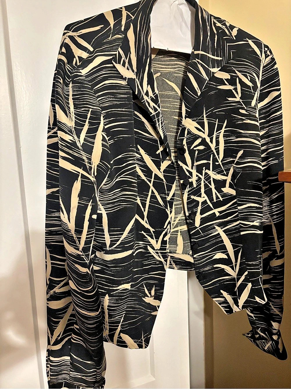 Vintage 1980s Dana Buchman Abstract Print Blazer Size 8